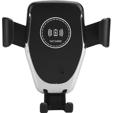 Silver Edge ABS-Autohalterung mit Schnellladefunktion, 360°-Drehung, sicher und zuverlässig, hocheffizientes kabelloses Ladegerät für Mobiltelefone, schwarz. (1/5)