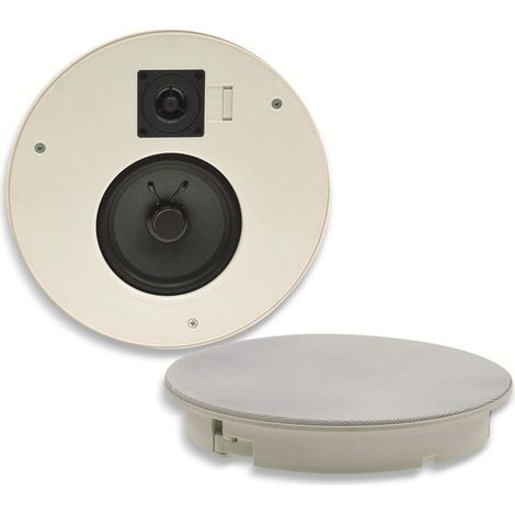 Haut-parleur encastrable CHILITEC CTE-26R, 120 W, rond, blanc