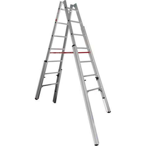 Euroline Premium 30576 Treppenstehleiter 2x7 Sprossen (1/2)