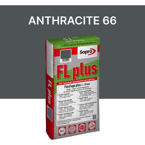 Joint carrelage intérieur et extérieur - 2 à 20 mm - Anthracite 66 - Sopro FL plus - 15 kg