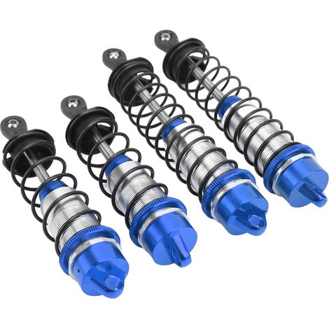 Amortisseurs avant et arrière RC, ressorts d'amortisseurs en alliage d'aluminium pour voitures télécommandées RC, adaptés aux voitures télécommandées ARRMA 1/7 et 1/8, bleus. (1/5)