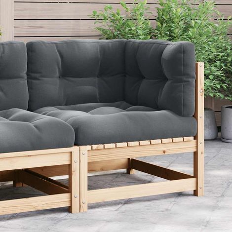 Garten-Ecksofa mit Kissen Massivholz Kiefer (1/5)