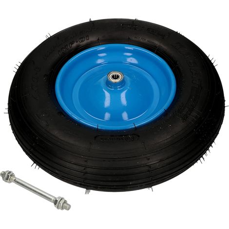 KOTARBAU Roue de brouette 4.80/4.00-8 - Pneus renforcés - Diamètre 390 mm - 230 kg - Fabriqué en UE (1/5)