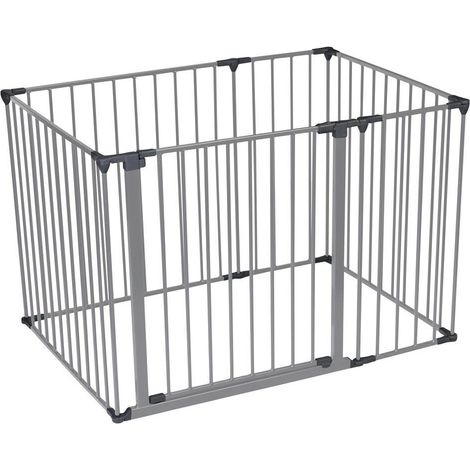 Safetots Premium Multi Panel Play Den, 72cm x 105cm, Grey, 70cm High, Baby Playpen, Play Den for Toddlers, Large Playpen