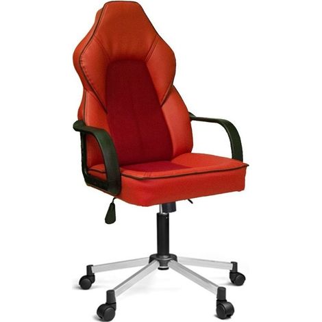LYDIA Fauteuil de bureau gaming rouge 51x52x h73 cm