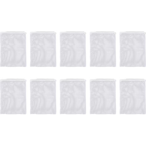 Sacs filtrants pour Aquarium, 10 pièces, filet en Nylon à grand trou pour Aquarium avec fermeture éclair pour anneaux en céramique à charbon actif (1/5)