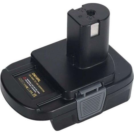 DM18RL Akkuadapter für Ryobi 18V Lithium-Akku-Werkzeuge, umrüstbar auf DeWalt oder Milwaukee (1/4)