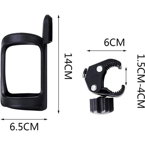 Portaborracce per bicicletta, 2 portabicchieri per bicicletta, portaborracce per bici, portaborracce girevole a 360 gradi per biciclette, mountain bike, passeggini e sedie a rotelle (1/4)