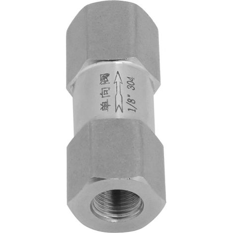 Válvula de retención hexagonal de orificio partido fabricada en acero inoxidable 304, de alta resistencia a la temperatura y la presión (1/8 de pulgada BSPP). (1/5)