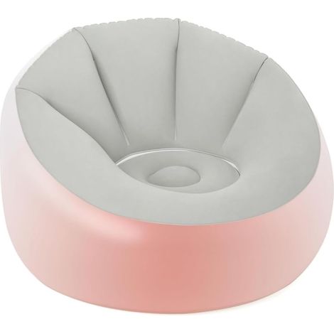 Fauteuil gonflable d'extérieur avec éclairage LED, portable et facile à utiliser, gris et rose (1/5)