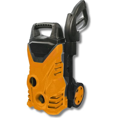 Hidrolimpiadora eléctrica con pistones de acero función de aspiración automática potencia 1400w mango y ruedas