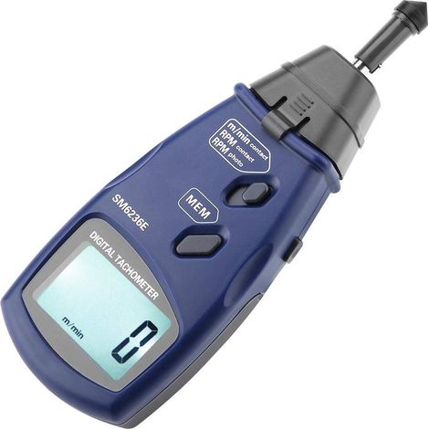 Digitaler Drehzahlmesser, SM6236E Digitaler Drehzahlmesser Kontakt Neue automatische Datenspeicherung mit Hintergrundbeleuchtung und Max/Min-Daten zur Geschwindigkeitsmessung (1/5)
