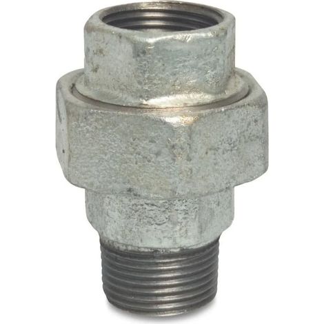 Raccord Fileté Fonte Malléable Plat 2" IG x 2" AG - Robuste et Fiable (1/2)