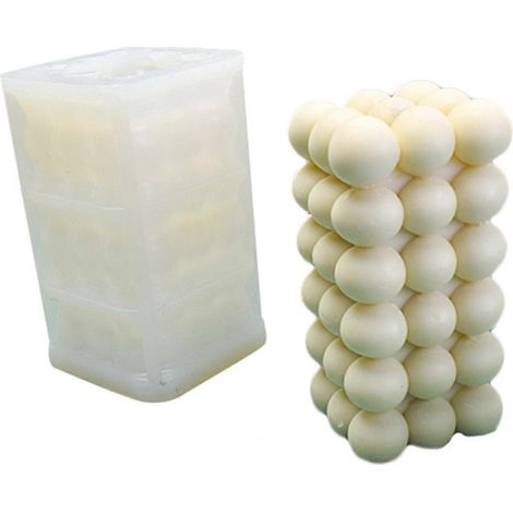 3D-Säulenkerzenform, 6-lagige, blasenartige Epoxidharz-Gießform aus Silikon