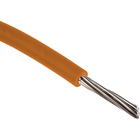 Fils de connexion RS PRO UL1569, 7 0,13 mm² 26 AWG, 300 V, PVC Orange, 100m ( Prix pour Bobine de 100 Mètres )