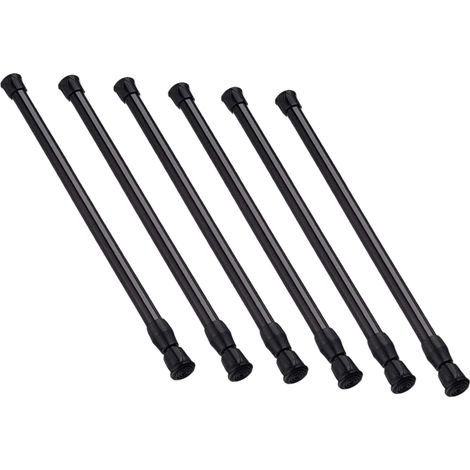 Irovami Barres tension camping-car – lot 6, 40,6-70 cm, sans perçage, noir (1/5)