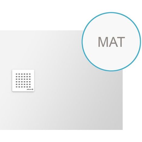 Receveur de douche FLEXIA en marbre coulé 150x80cm, découpable selon vos demandes, blanc mat (1/3)