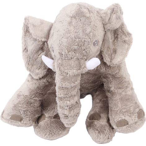 Éléphant en peluche gris rigolo, 40 cm, doux et mignon, pour décorer la maison (enfants et adultes). (1/5)
