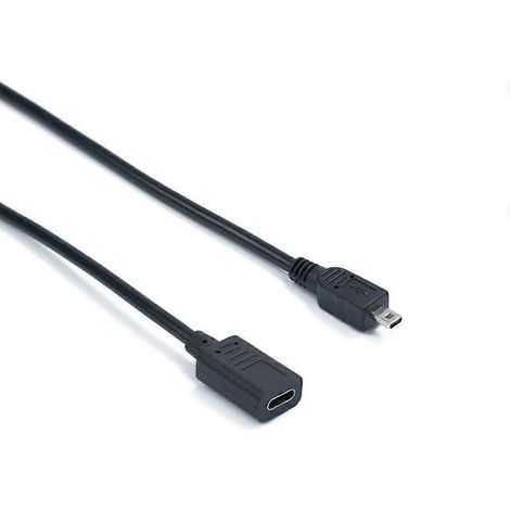 Câble convertisseur de données USB Type C vers Mini USB 8 broches OTG pour appareils photo numériques (1/4)