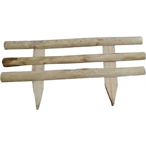 Pack de 2 pièces Petite clôture Circe Dimensions 100Xh30/50 cm en bois de châtaignier Alce (1/2)