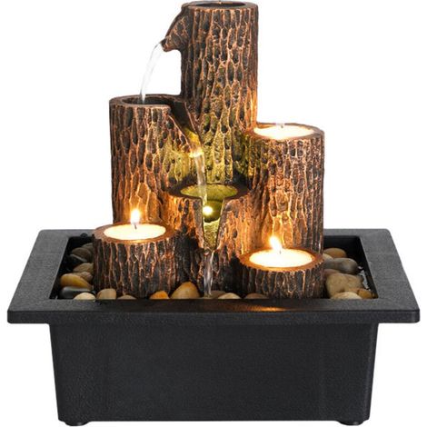 Fontaine décorative de bureau, décoration feng shui pour bureau, objets en résine (1/5)