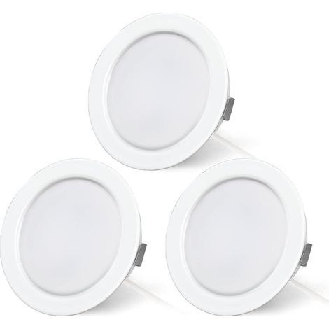 LED Spot 12V Encastrable, Spot LED Encastrable 12V Dimmable 3,5W 3000K blanc chaud 300LM Extra Plat, encastré lampe plafonnier Lumières pour meuble Camping-Car Caravane Bateau Salon,Lot de 3