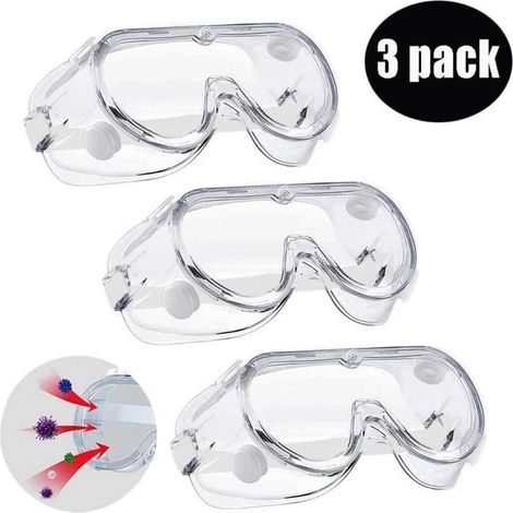 Lunettes de sécurité Lunettes médicales,Lunettes de Anti-éclaboussuresAnti-salive Anti-buée Transparentes Surlunette de protection (1/4)