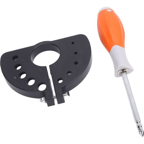 Affûteur de forets multi-diamètres portable en ABS, compatible avec les meuleuses d'angle. Diamètres : 3, 4, 5, 6, 7, 8, 9, 10, 11 et 12 pouces. Accessoire d'affûtage avec tournevis. Noir. (1/5)