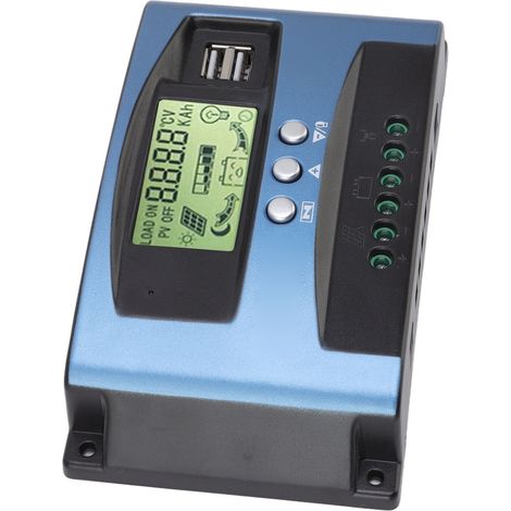 Régulateur Solaire MPPT 100A 12V/24V avec Double USB et Écran LCD, Algorithme de Suivi Multiple