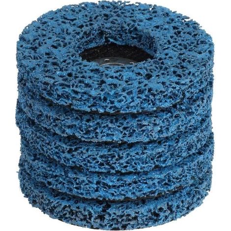 115mm -5 pièces Poly bande disque abrasif roue peinture antirouille propre meules pour meuleuse d'angle Durable voiture camion (1/4)