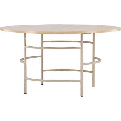 Table à Manger Ronde "Copenhagen" 140cm Beige (1/5)