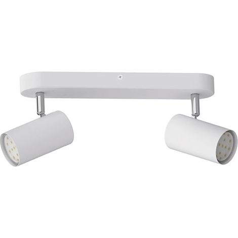 Regleta de dos focos cilindricos de INTERLUSA modelo LUCAS Blanco (1/3)