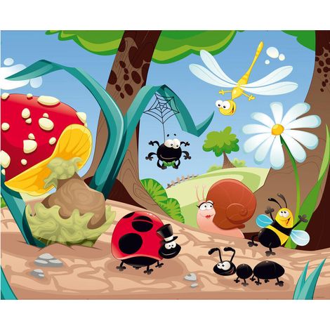 Forest life, photo murale intissée, 360x270 cm, 4 parts (1/3)