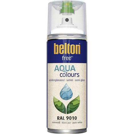belton free Lackspray AQUAcolours 400 ml reinweiß seidenglanz Sprühlacke