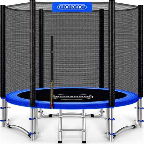 MONZANA® Trampolin Ø 244 cm Komplettset inkl. Sicherheitsnetz Leiter Randabdeckung & Zubehör Kindertrampolin Gartentrampolin (1/5)