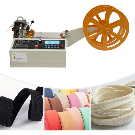 Automatische Wärmeschneidemaschine, Strickband, Nylonband, Reißverschlussschneidemaschine mit LCD-Display