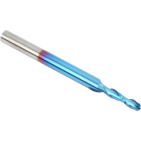 Fraise à bout sphérique, fraise spirale à revêtement bleu, 3,175 x 2 x 17 mm (1/5)