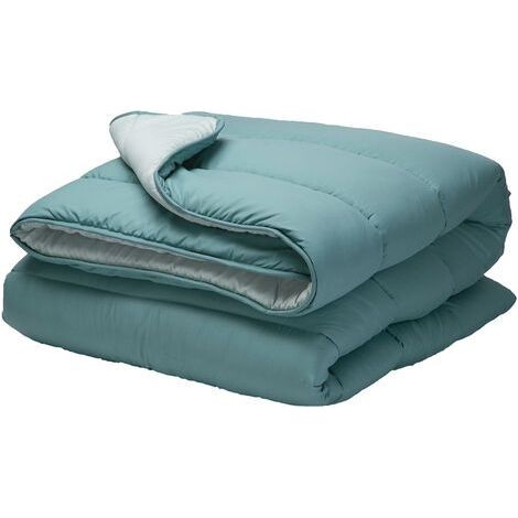 Nórdico de fibra bicolor de 300 gr/m² Verde - Cama 105/120 (180x220) (1/5)