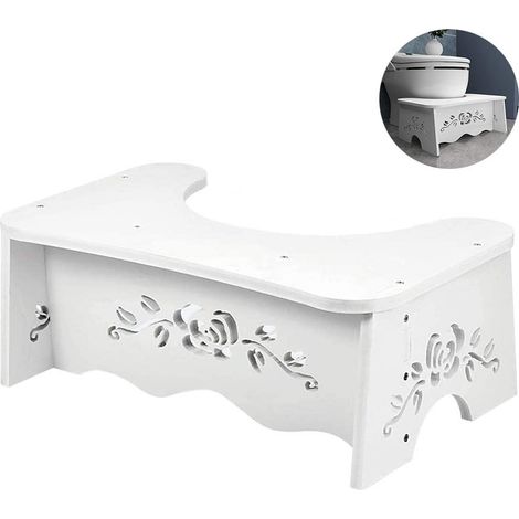 Tabouret de toilette pour un transit intestinal régulier, aide à soulager les hémorroïdes et la constipation, compatible avec toutes les toilettes. (1/5)