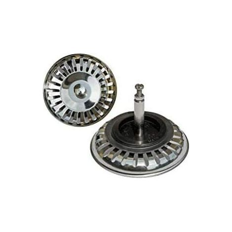 2PCS Bonde à panier universelle 8 cm Filtre à Évier de Cuisine en Acier Inoxydable Filtre Bouchon d'Évier à Double Couche Égouttoir Dévier pour Cuisine et Salle de Bain (1/4)