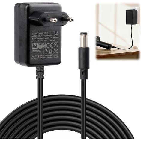 Adaptateur Secteur 9V 2A Alimentation Chargeur AC/DC Universel pour Bandes LED, Routeurs, Haut-Parleurs, Appareils 9V DC, Caméras CCTV et Appareils Électroniques (1/5)