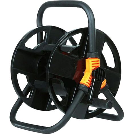 Enrouleur de tuyau d'arrosage avec poignée en acier inoxydable - Pour lavage de voiture et arrosage du jardin - Design compact - Peu encombrant - Pour tuyaux jusqu'à 20 m - Montage facile (1/5)