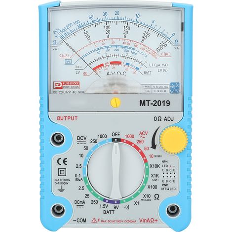 Zeigermultimeter, Überlastungsschutz, ABS-Gehäuse, hohe Präzision, Empfindlichkeit, universeller Batterietester (1/5)