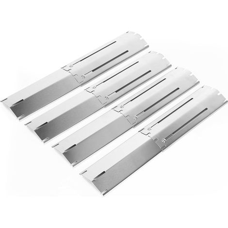 Bouclier thermique de rechange universel réglable - Protection contre la chaleur - Rail d'arômes - Couvercle de brûleur - Répartiteur de flamme pour barbecue à gaz - Version robuste (1/5)