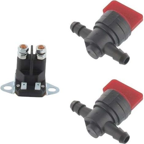 Relais De Démarreur - Pièce De Remplacement Adaptable Pour Modèles Tondeuse Castelgarden & 6033 Robinet à essence adaptable pour Briggs & Stratton (1/4)
