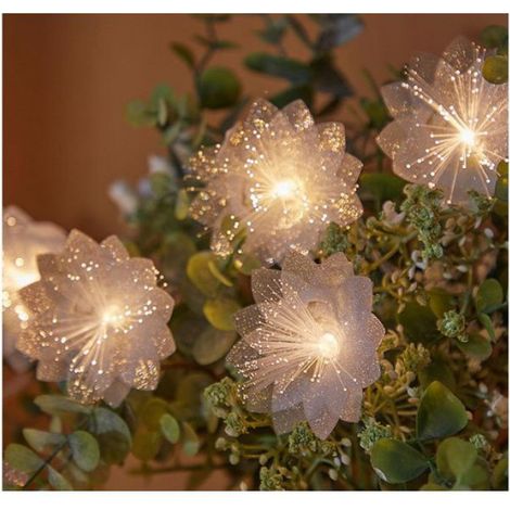 Guirlande Lumineuse de Fleur à Fibre Optique Solaire LED 7M 50 Lumières Cour Mariage Lumières Décoratives Extérieures Arrangement (1/3)