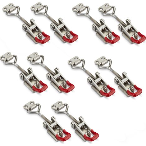 10er Set SOTECH Spannverschluss M6 (Haltekraft 220kg, abschließbar) Edelstahl SS304 verstellbarer Schnellspanner