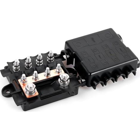 Gemischter Sicherungshalter (1 Mega + 4 Midi), Verteilerblock für Hoch- und Mittelstromkreise (Auto/Boot/LKW) (1/5)