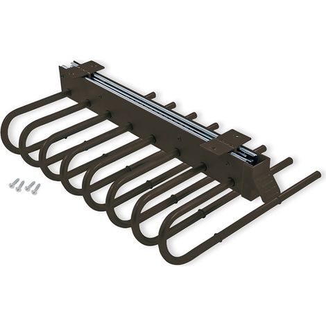 Porta pantaloni estraibile per armadio, montaggio a sinistra, Acciaio e Plastica, Color moka 6912813 EMUCA (1/4)