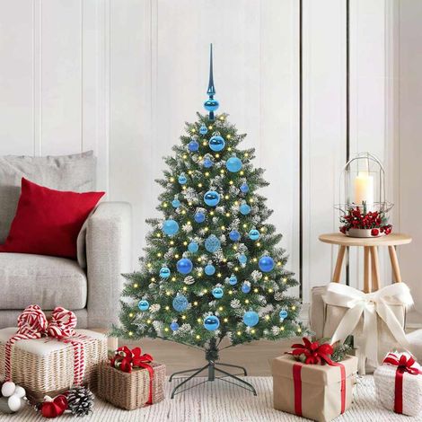 Künstlicher Weihnachtsbaum mit 150 LEDs mit Ständer Grün 120 cm